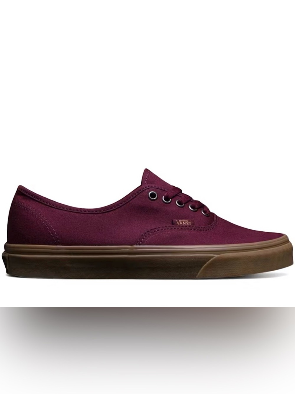 VANS-Burgundy Canvas Low-Top Sneakers with Gum Sole WOMENS SZ 8 MENS SZ 6.5